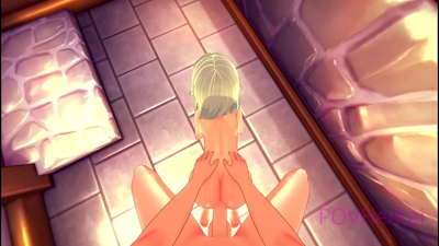 (Trap) Elvish maid helps you wash your face.